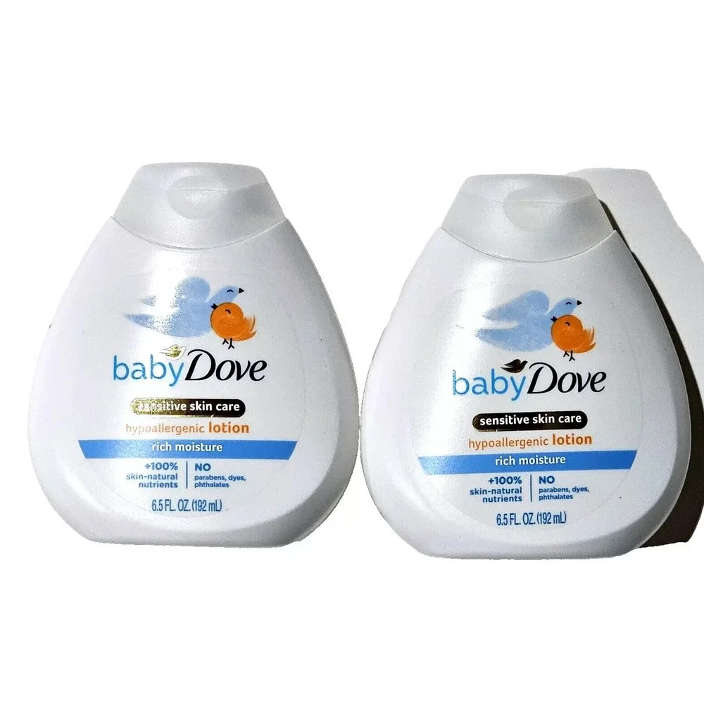2-Pack Baby Dove Sensitive Skin Care Hypoallergenic Lotion Rich Moisture 6.5oz